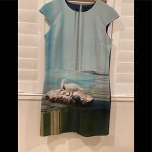 Ted Baker Printed Mini/ midi Dress